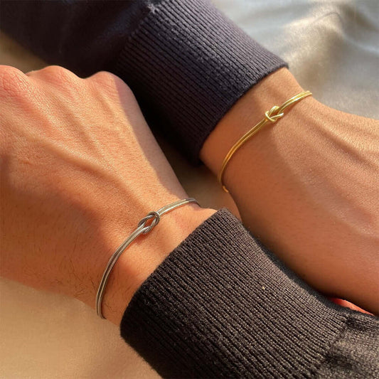 Bow Link Chain Matching Bracelet