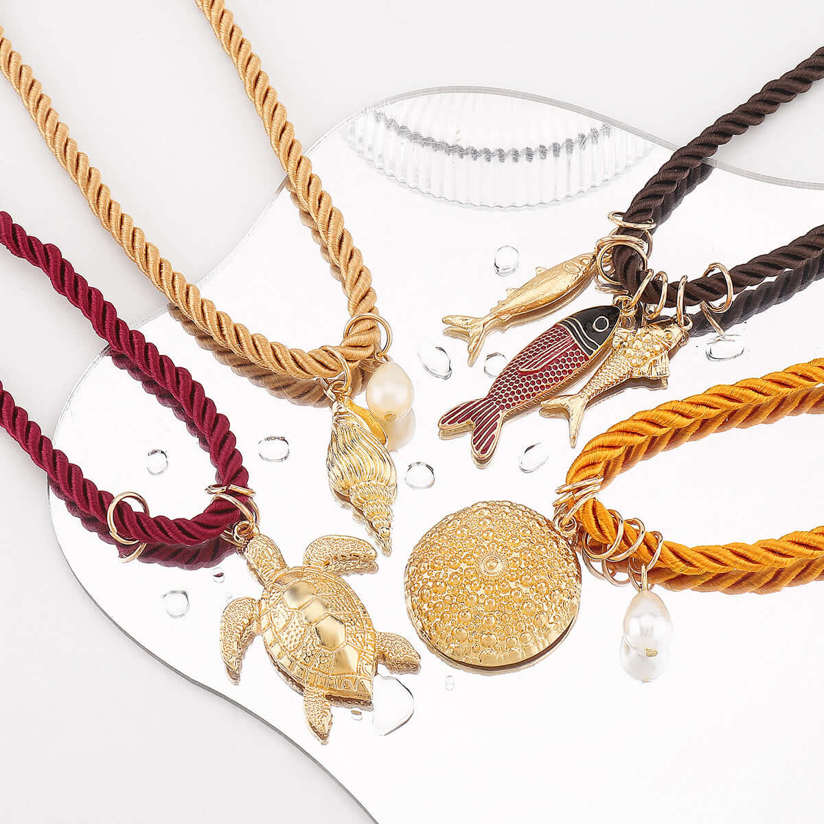Marine Life Beach Style Layering Necklace