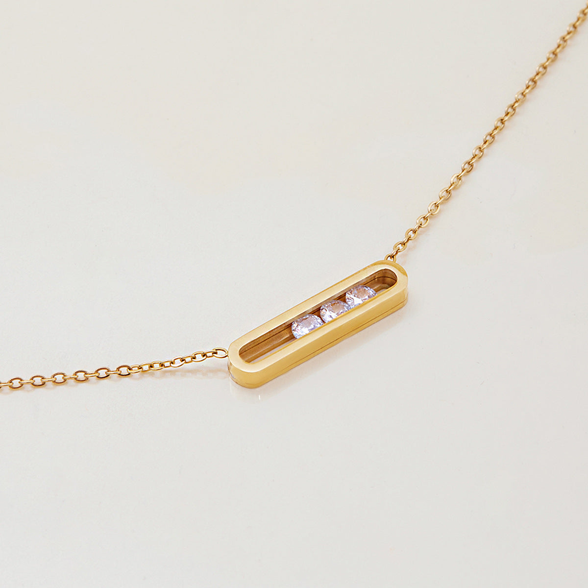 Vertical Bar Pendant Necklace