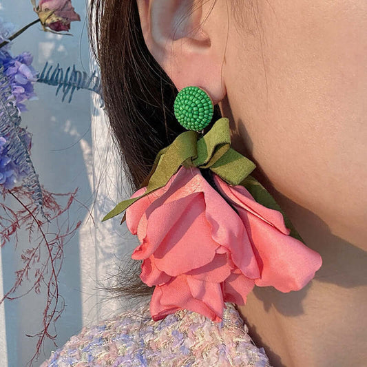 Chunky Flower Bloom Petal Earrings