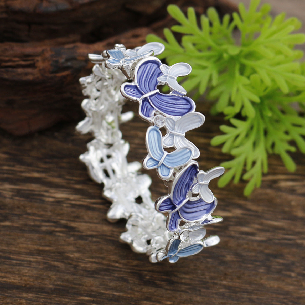 Dancing Butterfly Enamel Handmade Bracelet
