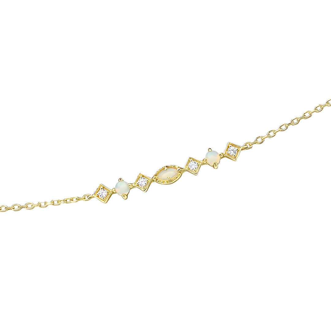 Opal Charm birthstone Bracelet