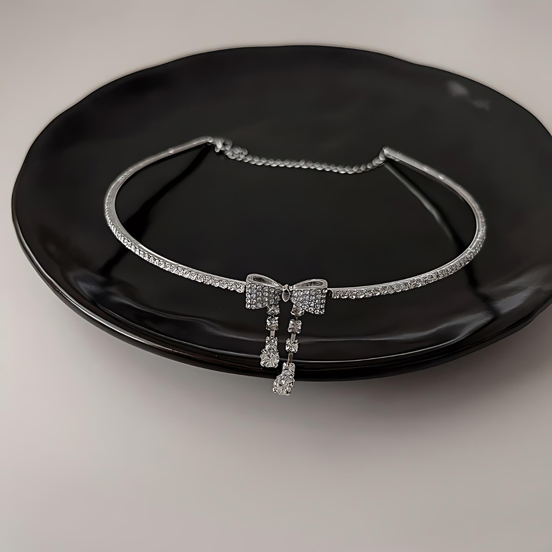 Opulent Crystal Bowknot Necklace