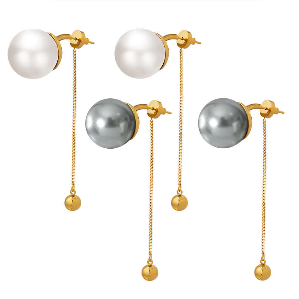 Pearl Tassel Dangle Earrings
