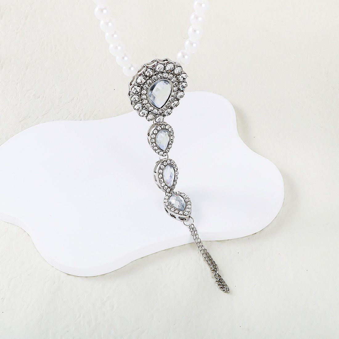Silver Boho Twinkling Jewelry Pearl Anklet