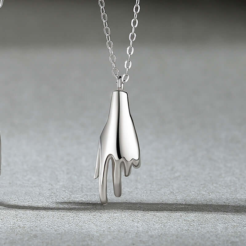 Silver Hand Pendant Necklace