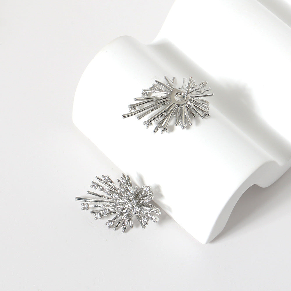 Fireworks Star Burst Diamond Stud Earrings