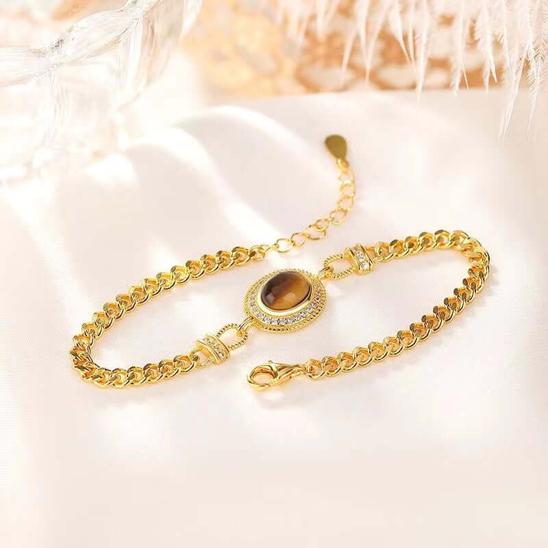 Stone Cuban Chain Bracelet