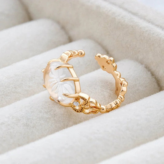 Flower Clear Zircon Ear Clip, Clear Quartz Earrings Ear Cuff