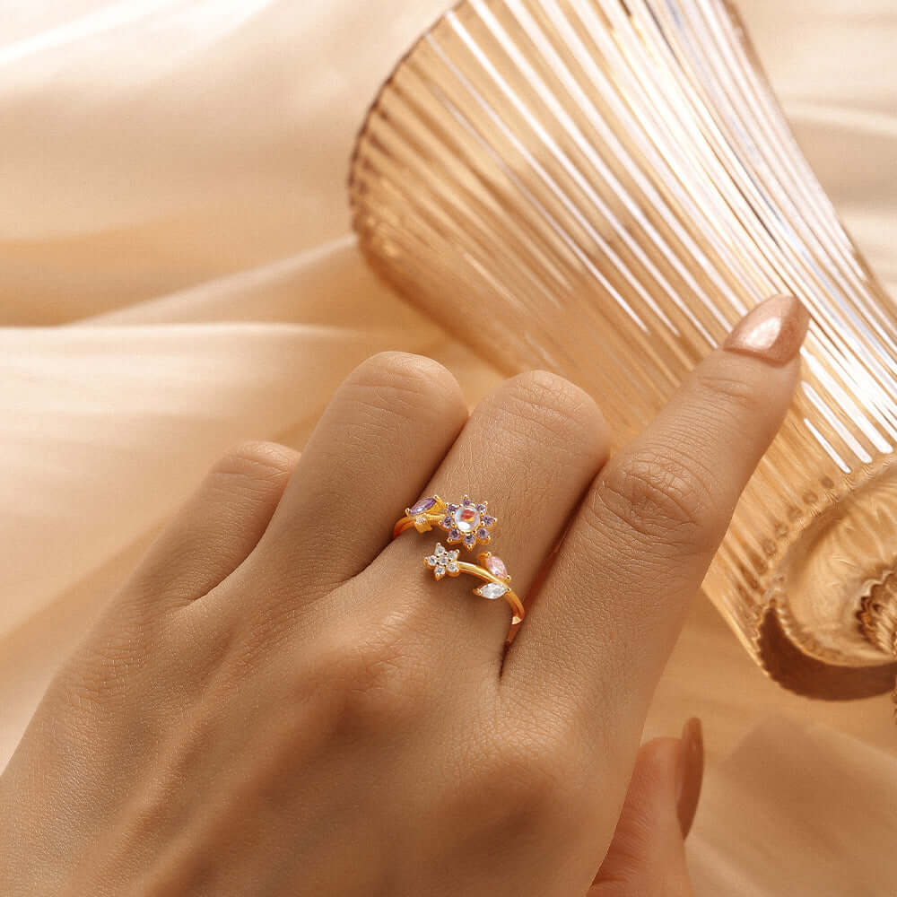 Flower Blossom Stacking Ring