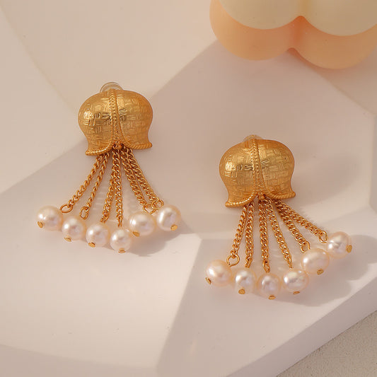 Vintage Lily of the Valley Pearl Earrings