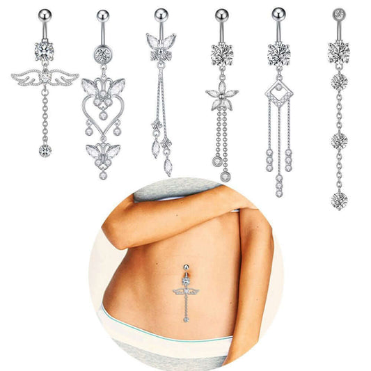 Sparkling Tassel Navel Rings | WH2574