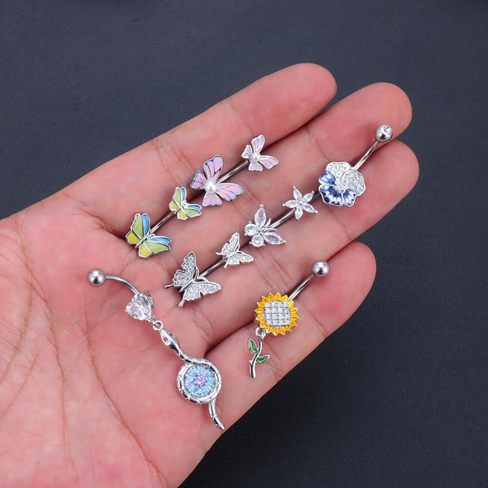 belly ring, belly piercing, belly button piercing, belly button rings, colorful belly rings, butterfly belly ring