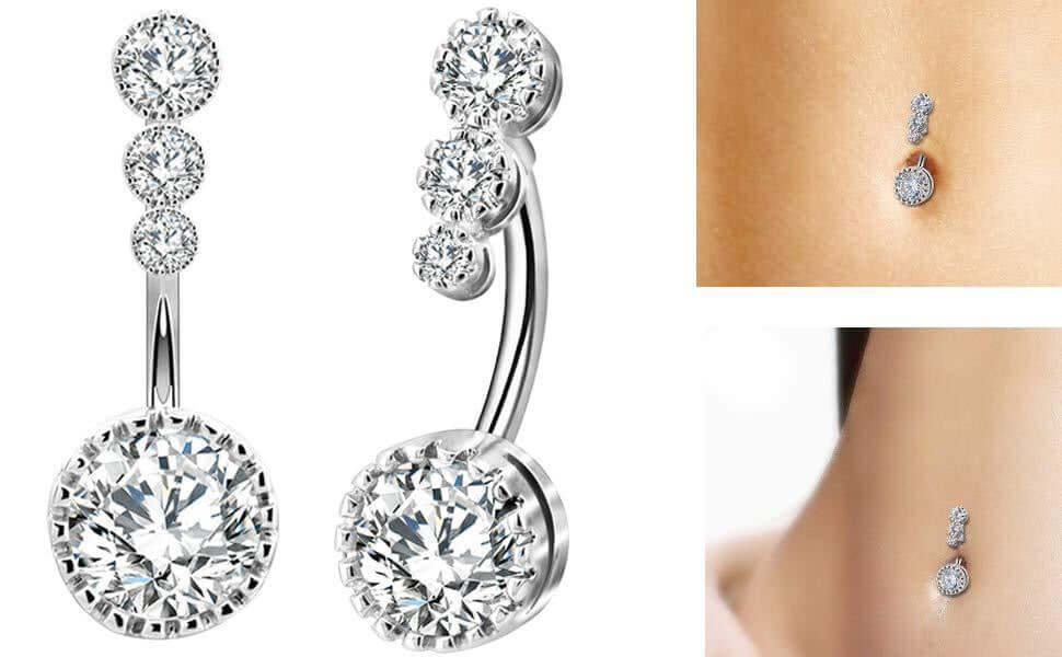 Sparkly Belly Button Piercing