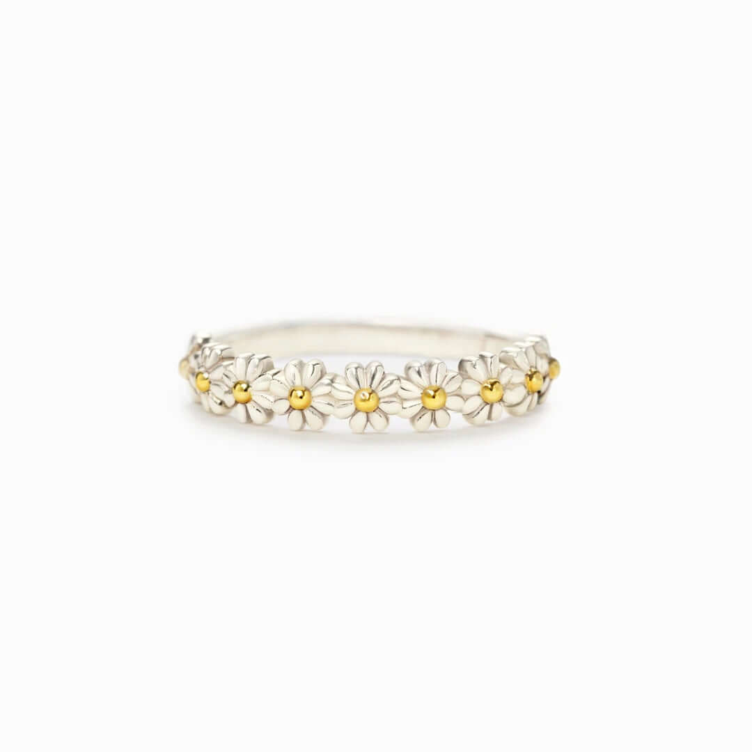 Flower Blossom Daisy Rings & Bracelet Set