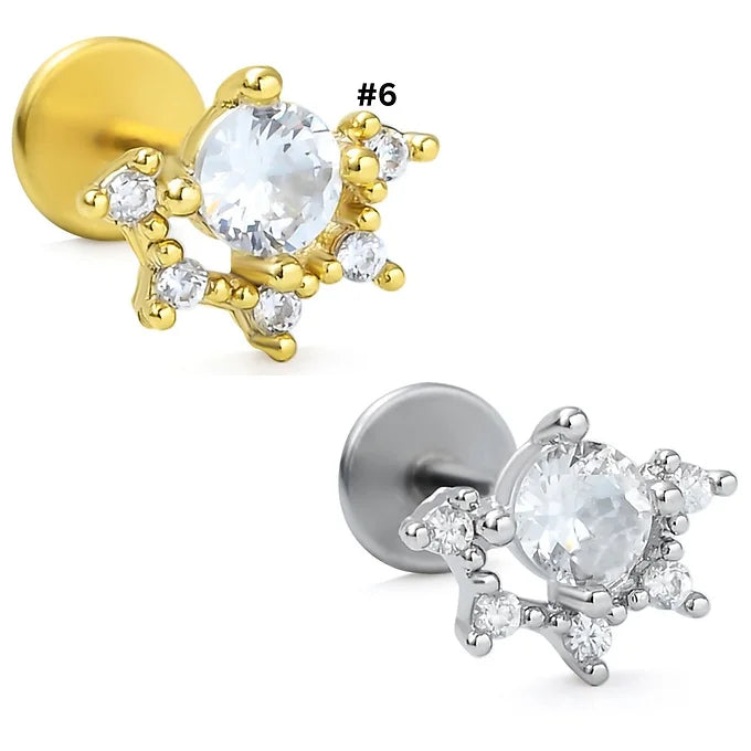 cartilage earrings, piercing jewelry, cartilage piercing, body jewelry, helix piercing, helix earrings, tragus piercing
