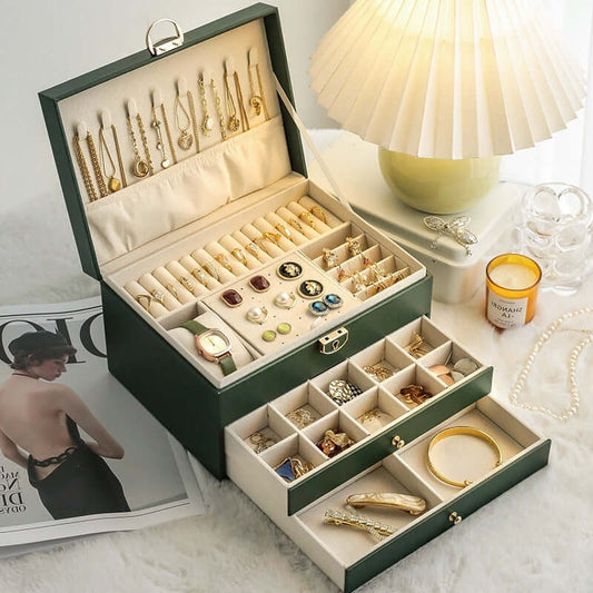 3 Layer Waterproof Necklace Ring Jewelry Organizer Box