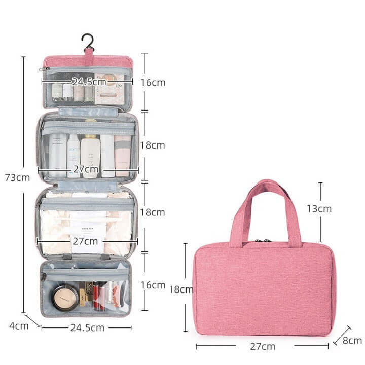 Hanging Waterproof Foldable Toiletry Wash Bag Travel Bag