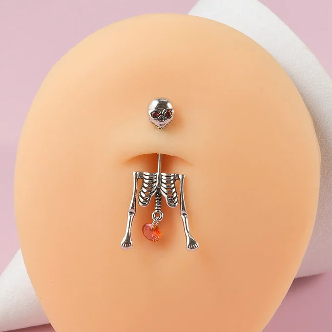 Skeleton Belly Button Ring Rook Piercing