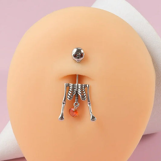 Skeleton Belly Button Ring Rook Piercing