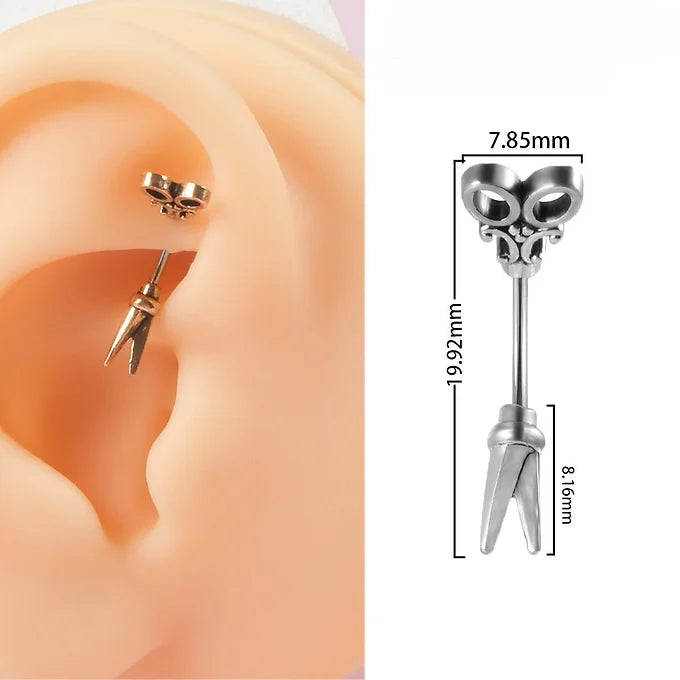 Skeleton Belly Button Ring Rook Piercing