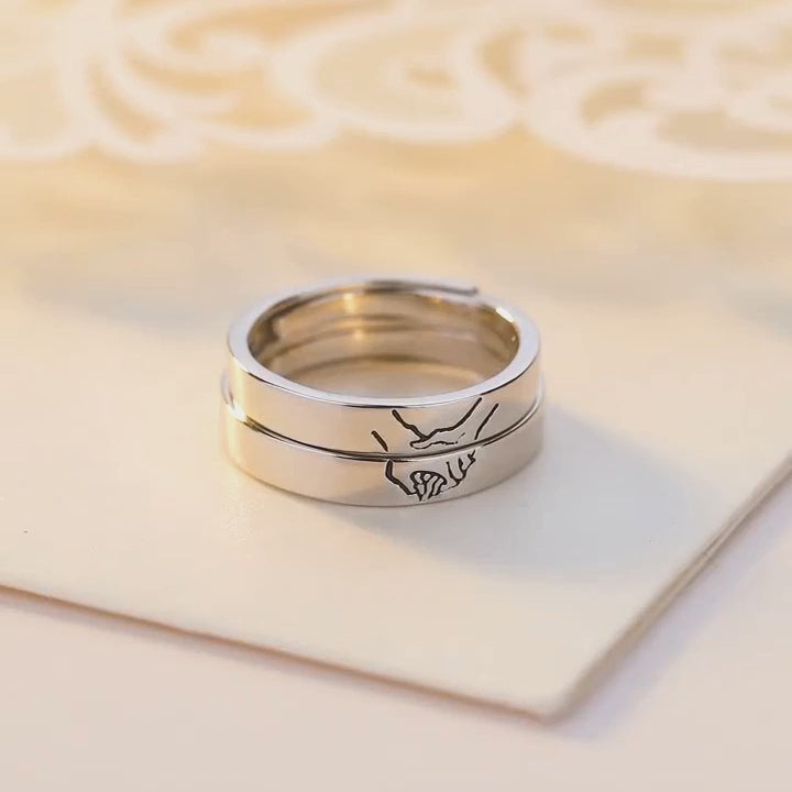 Hold My Hand Promise Ring Couple Rings | E91