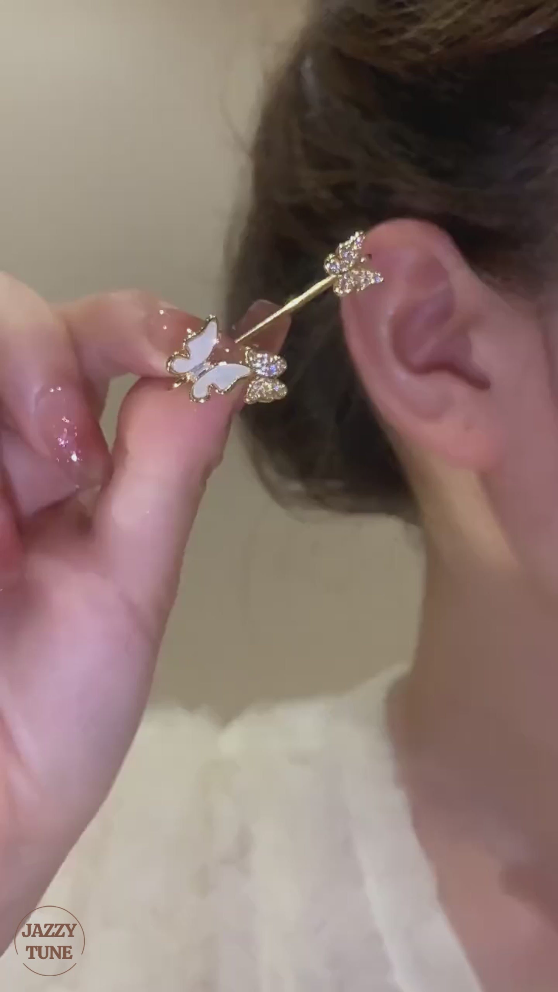 Butterfly Ear Climber Ear Cuff | R2703