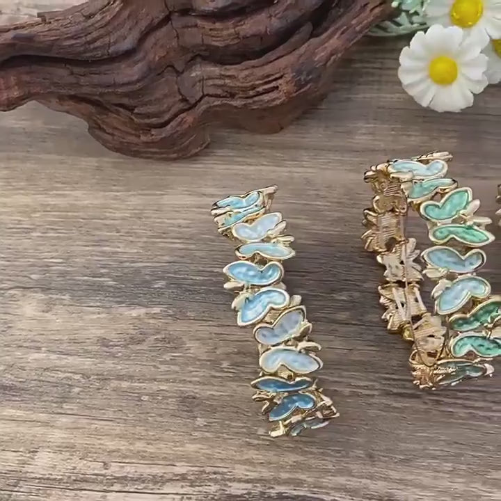 Dancing Butterfly Enamel Handmade Bracelet