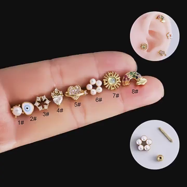 20G Evil Eye Cartilage Tragus Piercing