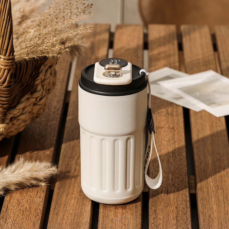 Smart Digital Portable Thermal Coffee Mug Stainless Steel