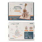 Magic Cello Mechanical Music Box, Creative 3D Wooden Puzzle