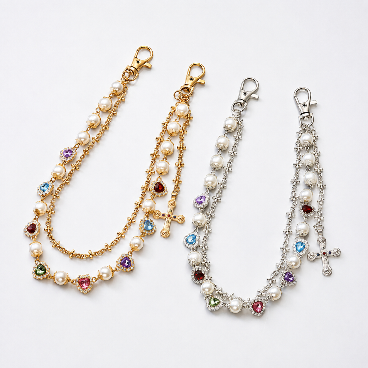 Pearl Bloom Layered Jeans Waist Chain