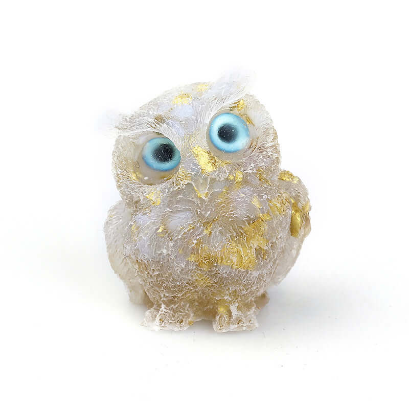 Crystal Stone Owl Ornaments Table Top Decoration