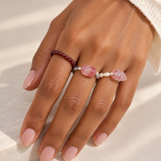 Lucky Guardian Tourmaline Beaded Ring