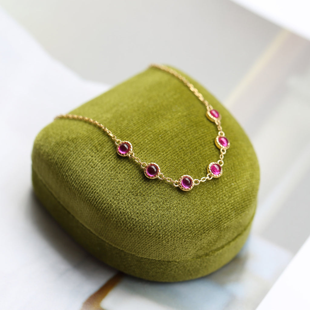 Opal Ruby & Sapphire Chain Bracelet