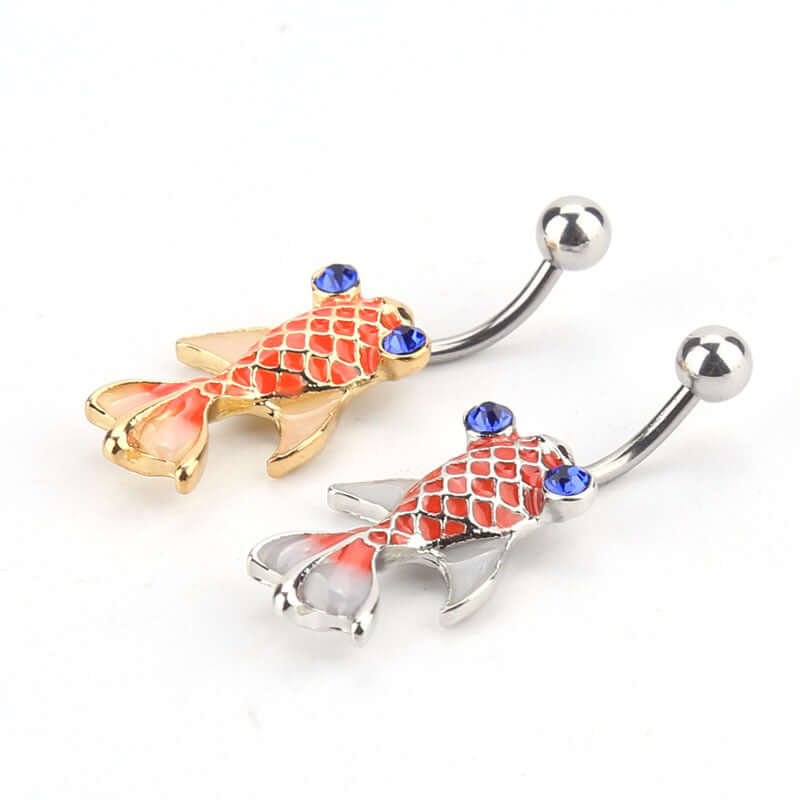 belly rings, belly piercing, belly button piercing, belly button rings, titanium belly ring, fish belly ring