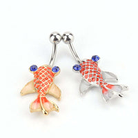 belly rings, belly piercing, belly button piercing, belly button rings, titanium belly ring, fish belly ring