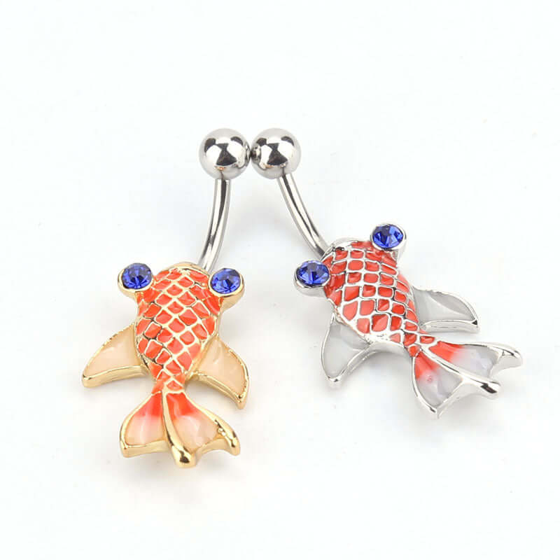 belly rings, belly piercing, belly button piercing, belly button rings, titanium belly ring, fish belly ring