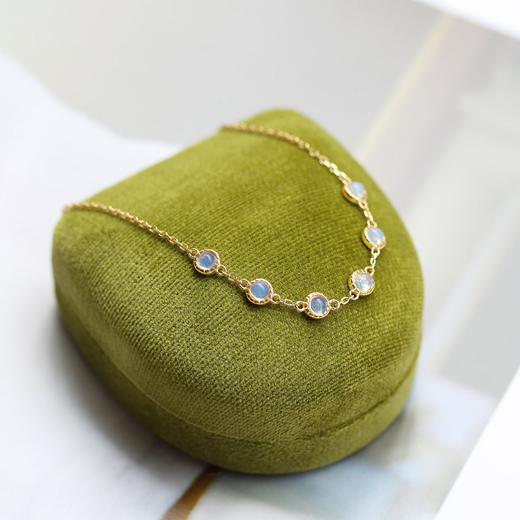 Opal Ruby & Sapphire Chain Bracelet