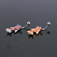 belly rings, belly piercing, belly button piercing, belly button rings, titanium belly ring, fish belly ring