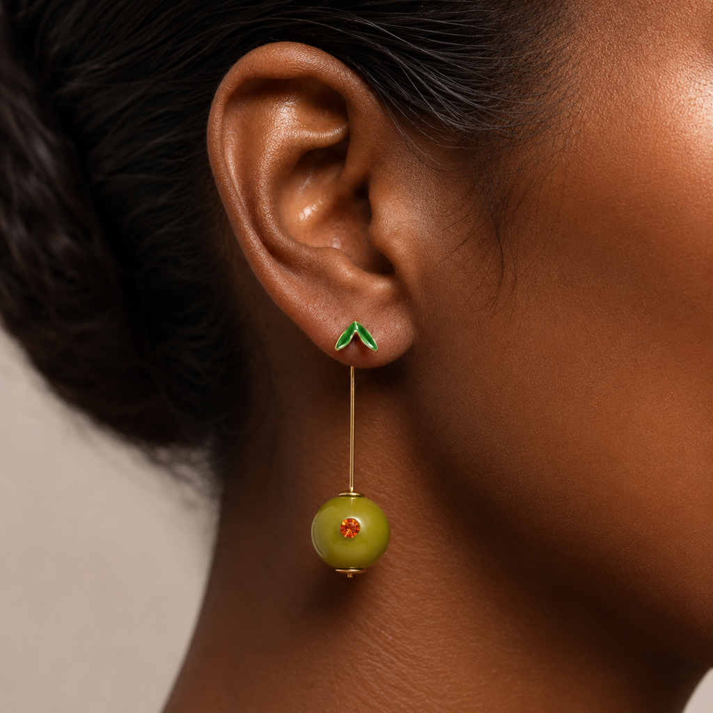 Sweet Harvest Strawberry Fruit Drop Earrings