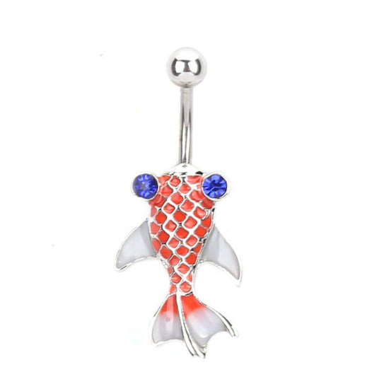 belly rings, belly piercing, belly button piercing, belly button rings, titanium belly ring, fish belly ring