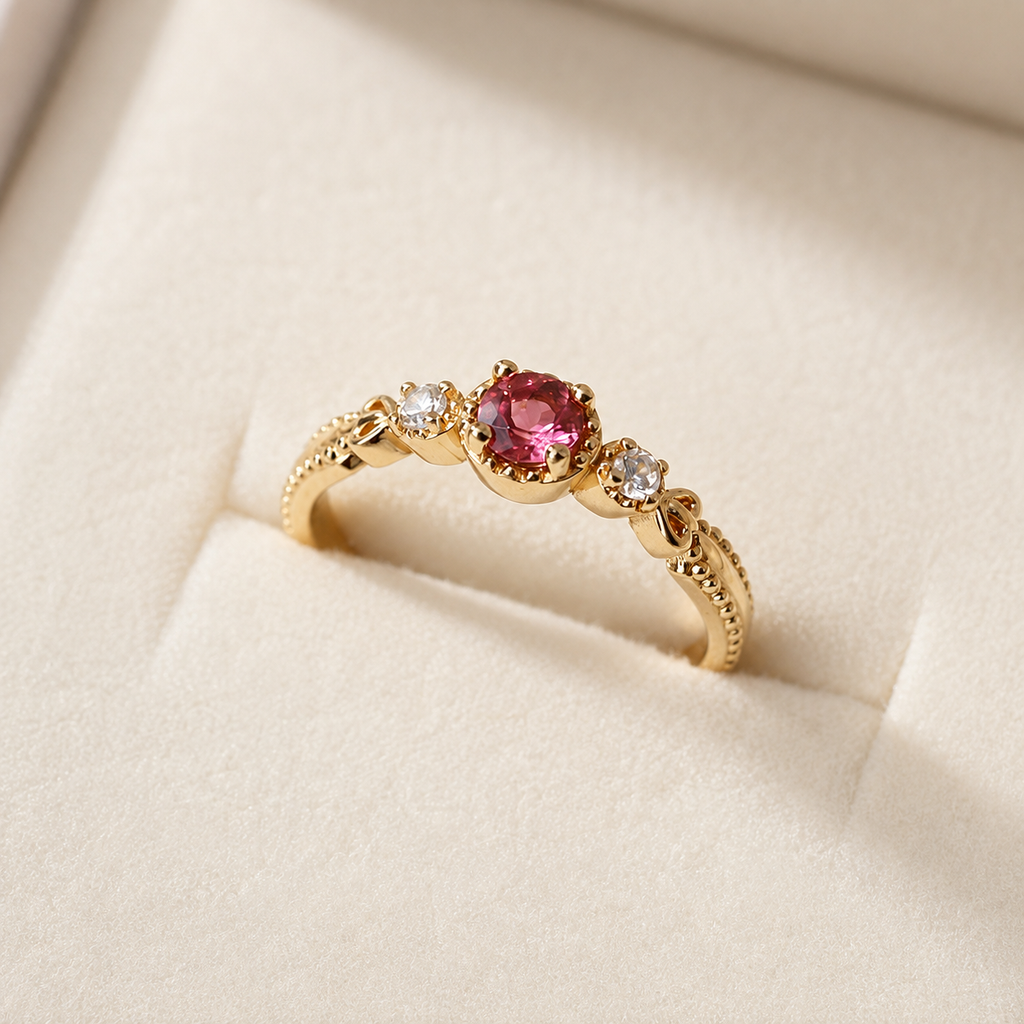 Blushing Vine Pink Tourmaline Ring