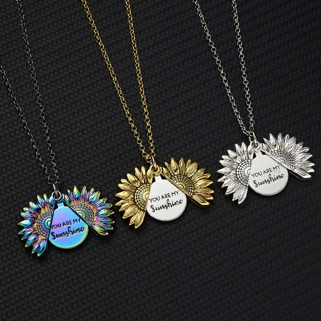 you are my sunshine, sunflower necklace, flower necklace,you are my sunshine necklace, bible necklace, birthday gifts for her, birthday gift ideas, birthday gifts for him, birthday gift ideas for her