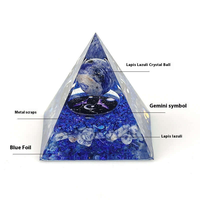 Handcraft Zodiac Pyramid Crystal Home Decoration Ornaments