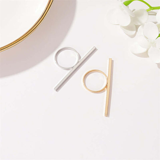 Chunky Vertical Bar Statement Ring