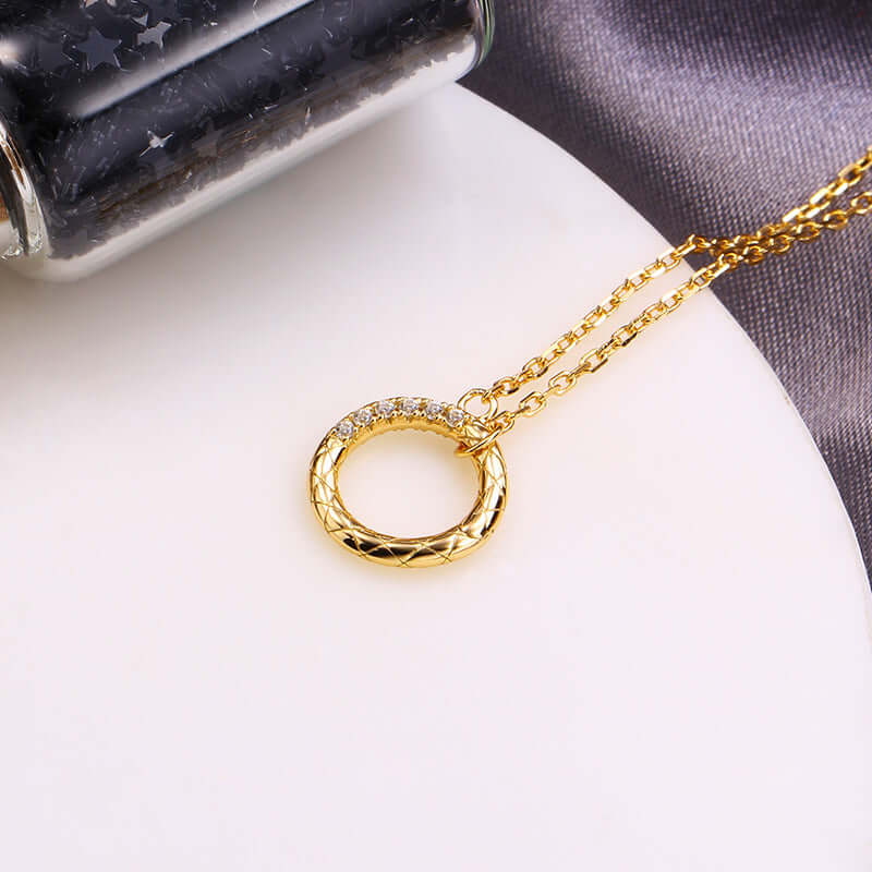 14K Gold Connected Chain Necklace