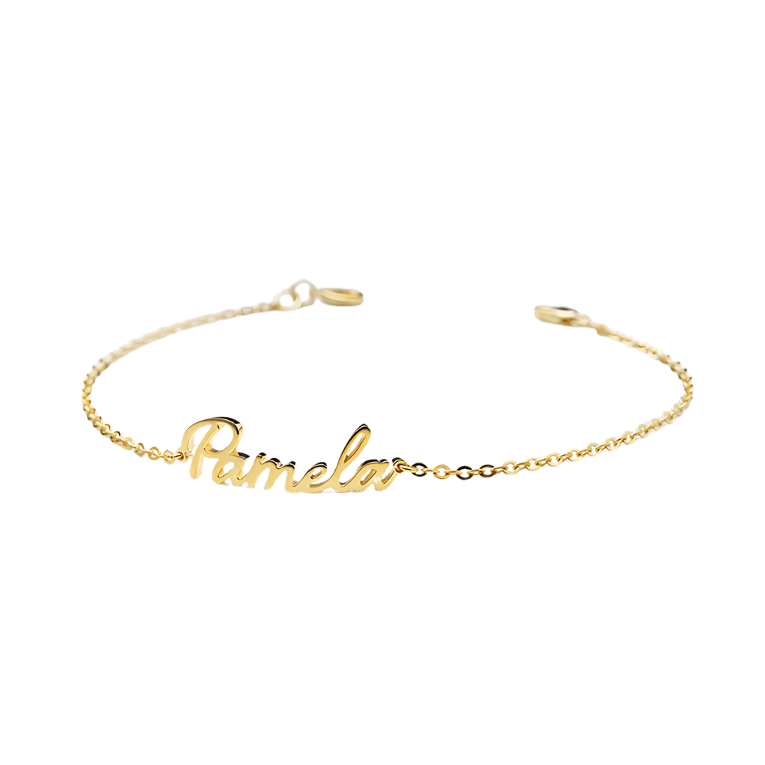 14K Gold Plated Custom Name Anklets Chain