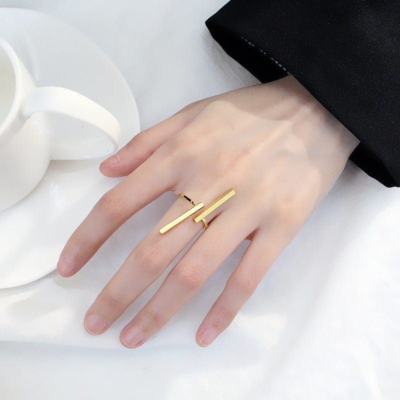 Chunky Vertical Bar Statement Ring