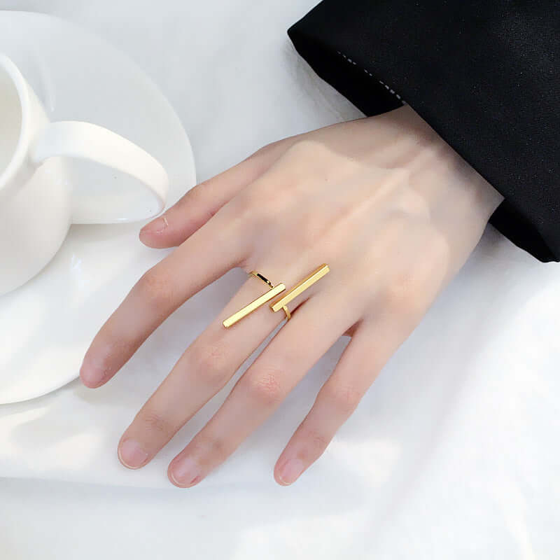 Chunky Vertical Bar Statement Ring